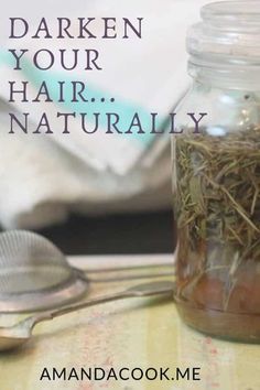 A DIY hair rinse that darkens your hair – naturally! | Amanda Cook Diy Hair Rinse, Hair Rinse Diy, Henna Diy, Apple Cider Vinegar Rinse, Diy Haircare, Diy Henna