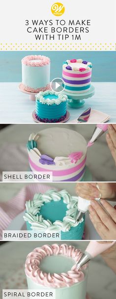 how to make cake borders with trim - step by step instructions for decorating cakes