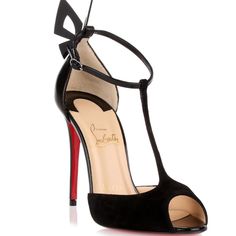 Christian Louboutin Aribak Bow Back T Strap Heel 100mm. Worn Once T Strap Heels, Bow Back, Louboutin Shoes, T Strap, Christian Louboutin Shoes, Shoes Women Heels, Christian Louboutin, Shoes Heels, Women Shoes