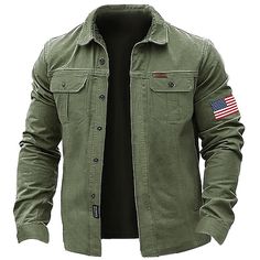 Season:Spring   Fall,Winter; Fabric:Cotton; Sleeve Length:Long Sleeve; Look After Me:Machine wash,Washable,Wet and Dry Cleaning; Gender:Men's; Style:Casual,Tactical; Elasticity:Micro-elastic; Tops Type:Work Shirt,Western Shirt,Cargo Shirt; Occasion:Sports  Outdoor,Going out,Camping  Hiking; Age Group:Adults; Fit Type:Regular Fit; Pattern:American US Flag,Cowboy,Patriotic; Design:Print; Neckline:Fold-over Collar; Listing Date:09/25/2024 Khaki Long Sleeve Shirt For Outdoor, Military Style Khaki Top For Outdoor Activities, Outdoor Long Sleeve Shirt With Pockets, Khaki Cotton Shirt For Outdoor, Military Tops With Pockets For Outdoor Activities, Cotton Military Tops For Outdoor Activities, Khaki Tops For Winter Outdoor Activities, Winter Khaki Tops For Outdoor Activities, Khaki Cotton Outdoor Shirt