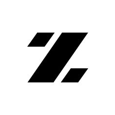 a black and white logo with the letter z in it's center, on a white background