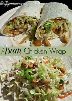 Wraps Lunch, Super Easy Lunch, Chicken Salad Wrap Recipe, Easy Asian Chicken, Asian Chicken Wraps, Salad Roll, Chicken Salad Wrap, Asian Chicken Salads