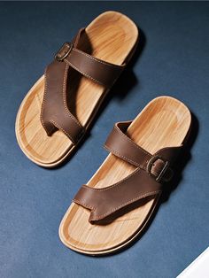 Casual Toe Ring Sandals With Buckle Closure, Casual Toe Ring Sandals With Leather Sole For Vacation, Brown T-strap Sandals For Beach With Textured Footbed, Brown T-strap Sandals With Textured Footbed For Beach, Casual Leather Sole Toe Ring Sandals For Beach, Casual Brown T-strap Sandals With Cork-bed Midsoles, Casual Brown Flat Toe Ring Sandals, Casual Toe Ring Sandals With Leather Sole For Beach, Casual Leather Sole Footbed Sandals For Beach