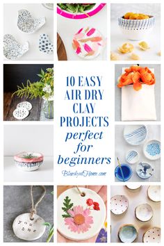 10 easy air dry clay projects perfect for beginners to do in less than ten minutes