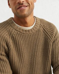 Men's Warm Weekend Crewneck at UpWest Mens Crew Neck Sweaters, Men’s Crew Neck Sweater, Men’s Knitted Sweaters, Mens Chunky Sweater, Turtleneck Crewneck Outfit, Men’s Knit Sweater, Male Sweater Outfit, Men Sweater Outfit, Crewneck Outfit Men