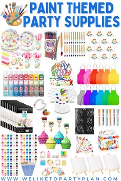 the ultimate paint themed party supplies