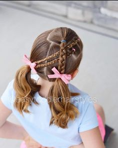 Accent Braids, Curly Pigtails, Girls Updo Hairstyles, Sweet Hairstyles, V Hair