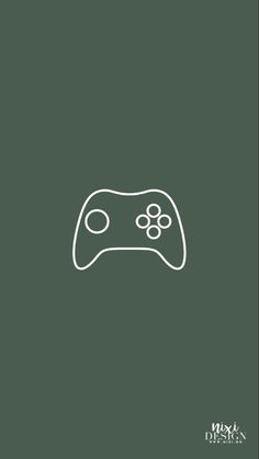 a video game controller on a green background