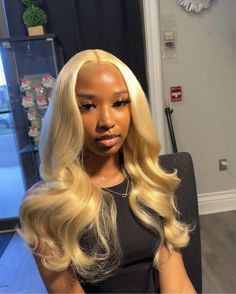 Our 613 lace closure wig is featured in our blonde (#613) collection. This wig comes with a 5x5 lace closure and can be upgraded to HD lace for only $15 more!! Our HD lace is thin and undetectable in addition to our premium blonde hair. The wig is very full (180% density) Our straight hair is bone straight, but can also be curled or crimped! Blonde Weave, Frontal Wig Hairstyles, Frontal Hairstyles, Pretty Hair Color, Hot Hair Styles, Dope Hairstyles, Hair Laid, Lace Closure Wig, Front Lace Wigs Human Hair