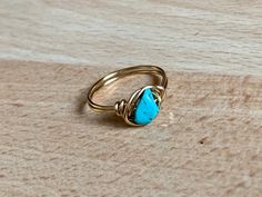 Turquoise Rings/Gemstone Ring/Wire Wrapped | Etsy Adjustable Gold Turquoise Ring, Adjustable Gold Turquoise Ring In Spiritual Style, Gold Adjustable Turquoise Ring, Adjustable Gold Spiritual Turquoise Ring, Adjustable Turquoise Bohemian Crystal Ring, Handmade Turquoise Bohemian Promise Ring, Handmade Bohemian Turquoise Promise Ring, Adjustable Bohemian Turquoise Promise Ring, Handmade Dainty Adjustable Turquoise Ring