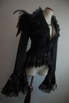 Tele Aesthetic, Disney Vogue, Corset Jacket, Victorian Bustle, Goth Costume, Heart Of Darkness, Burlesque Corset, Queen Of The Night, Feather Jacket