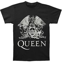 Queen - Queen Logo Black Unisex Short-Sleeve T-Shirt Queen Logo, Vintage Band Tees, Queen Tshirt, Logo Black, Band Merch, Alternative Outfits, Tour Shirt, Unisex Shorts, Black T Shirt