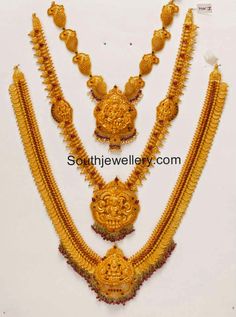 Temple Jewellery Collection Kasumala Designs, Wedding Jewellery Collections, Temple Jewellery Designs, Latest Jewellery Designs, Devi Temple, Latest Indian Jewellery, Lakshmi Devi