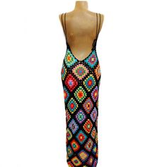 Multicolor Cotton Maxi Dress For Vacation, Multicolor Crochet Dress For Spring Beach Cover-up, Multicolor Sleeveless Crochet Dress For Beach, Multicolor Crochet Beachwear Dress, Multicolor Sleeveless Crochet Dress For Beach Cover-up, Sleeveless Multicolor Crochet Beach Dress, Fitted Bohemian Knit Maxi Dress, Fitted Multicolor Maxi Dress For Beach, Fitted Multicolor Maxi Dress For Beach Cover-up