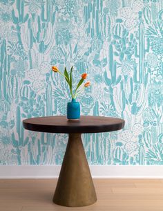 Cactus Spirit Wallpaper in Tequila design by Aimee Wilder Spirit Wallpaper, English Wallpaper, Pool Wall, Downstairs Loo, Collage Style, Mural Ideas, College Stuff, Paint Colors Benjamin Moore, Benjamin Moore Paint