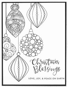 christmas coloring pages with ornaments hanging from strings