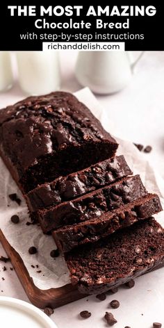 the most amazing chocolate bread with step - by - step instructions