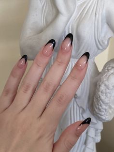 Paznokcie Hello Kitty, Black Acrylic Nails, Nagel Tips, Smink Inspiration, Nail Style