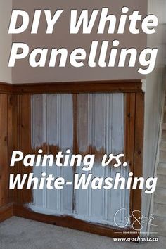 painting vs white - washing diy white paneling