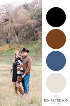 an image of a couple standing in the middle of a field with their arms around each other