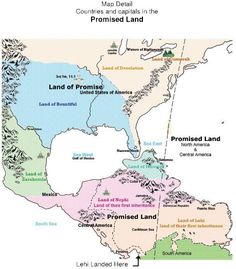 a map showing the land of promed land