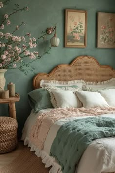 #house decor #kitchen ideas #house ideas #homes #houses #home ideas #dream house decor #apartment decorating #design your dream house #small living room ideas Spanish Bedroom, Bed Styles, Coastal Vintage, Cottage Bedroom, Bedroom Green, Cozy Room, Room Inspiration Bedroom, Beautiful Bedrooms, Dream Bedroom