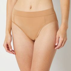 Made from a stretch knit, this Ambrielle women's comfort high-cut panty is an essential. Wear it under everything from jeans to dresses. Features: Stretch FabricFiber Content: 77% Nylon, 23% SpandexFabric Description: KnitCare: Machine Wash, Tumble DryMaterial: NylonCountry of Origin: Imported Supportive Seamless Bottoms For Daywear, Fitted Full Coverage Bottoms For Daywear, Solid High-cut Leg Smoothing Bottoms, Solid Smoothing High-cut Leg Bottoms, Solid Color High-cut Leg Smoothing Bottoms, Shaping High-cut Leg Solid Bottoms, Stretch Shapewear For Daywear, High Rise Seamless Solid Bottoms, Solid Color Seamless High-rise Bottoms