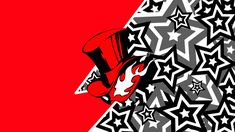 a red and black background with stars and a hat in the center that says phantaom themes