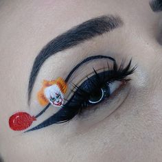 Pennywise Makeup, October Makeup, Spooky Makeup, Channel Makeup, Themed Makeup, Eyeliner Ideas, How To Match Foundation, Halloween Eye Makeup