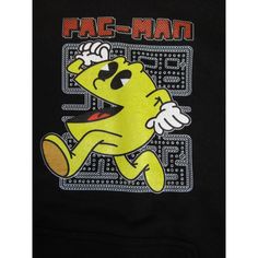 Hit the arcade to beat the high score with this Pac-Man sweatshirt. The hoodie features an image of Pac-Man running in front of a gray background while red letters above the image spell out his name. The sweatshirt comes in black with a double-lined hood and a large pouch pocket. Fans of the video game character will love to celebrate his legacy with this cozy hoodie. Video Game Character, Red Letters, Large Pouch, Men Sweatshirt, Pac Man, Cozy Hoodie, Video Game Characters, Man Running, Gray Background