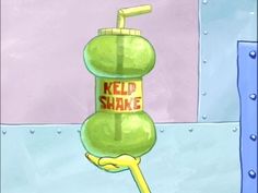 an image of a cartoon character holding a water bottle with the words keep shake on it