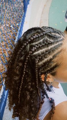 Beach Braids Curly Hair, East African Hairstyles, Hair Braiding Ideas For Black Women, Braids With Curls In The Back Natural, Braided Hairstyles Wavy Hair, Scalp Braids With Curly Hair, Braids For Short Curly Hair, Braids With Curls Natural Hair, Braids For The Beach