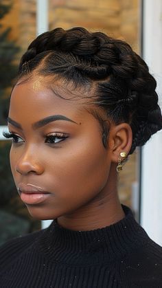 Check more at https://howcandothis.com/hairstyleideas/40863/ Medium Short Natural Hairstyles, Natural Hair Styles For Black Women Updos, Elegant Women Hairstyles, Beach Hair For Black Women, Loose Natural Hairstyles, Natural Formal Hairstyles, Wavy Braided Hairstyles, How To Style Natural Hair Black Women, Long Natural Hair Styles