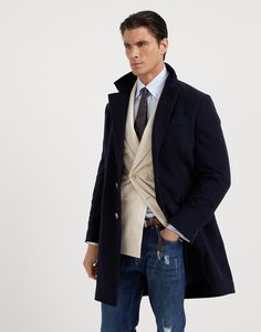 Water-resistant lightweight cashmere overcoat The excellence of Brunello Cucinelli materials elevates the essential style of this lightweight pure cashmere overcoat. Dyed in season’s colors, the fabric combines a cozy and lightweight texture with a smooth, ultra soft hand. Classic details like the lapel and the flap pockets complete this garment, which offers a regular and comfortable fit. Boutique Online, Eyewear Womens, Cashmere Coat, Shirt Skirt, Brunello Cucinelli, Blazer Dress, Event Dresses, Mens Coats, Online Boutique