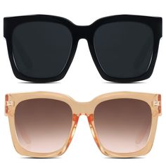 PRICES MAY VARY. ANDWOOD Oversized Sunglasses For Women is fashion style brand designer,It is suitable for big face, show womans unique and fashion.The most fashionable classic retro design, the perfect cover your eyes. [UV Protective] Big square sunglasses with UV400 rated protection, can block 100% of both UVA and UVB radiation and fully protect against harmful ultraviolet rays. Ladies will love to wear these big sun glasses in the warm light of summer or on those cold winter mornings. HIGH QU Big Sun Glasses, Large Sunglasses, Sunglasses Women Oversized, Plastic Sunglasses, Uv Sunglasses, Winter Mornings, Big Face, Ultraviolet Rays, Sunglasses For Women