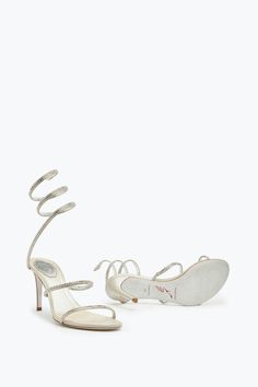 Cleo Grey Sandal 80 Grey Sandals, Rene Caovilla, Silver Rhinestone, Shoes Sandals, Online Store, Sandals, Heels, Grey, Quick Saves