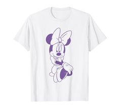 PRICES MAY VARY. Officially Licensed Disney Minnie Mouse Apparel for Men - Women - Boys and Girls; Minnie Mouse T-Shirts; Classic T-Shirts; Girly T-Shirts; Sassy T-Shirts; Confident T-Shirts; Cute T-Shirts; Pretty T-Shirts; 22DNMI00151B-001 Lightweight, Classic fit, Double-needle sleeve and bottom hem Disney Minnie Mouse Short Sleeve T-shirt, Disney Minnie Mouse Crew Neck T-shirt, Cute Mickey Mouse Short Sleeve T-shirt, Minnie Mouse Graphic Tee Short Sleeve, White Minnie Mouse Graphic Tee, Outline Portrait, T Shirts Cute, Minnie Mouse Outfits, Sitting Pose