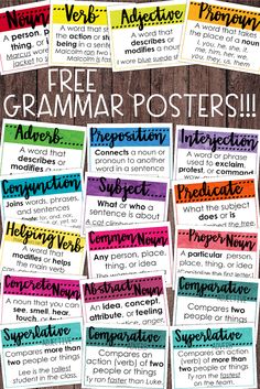 free printable posters for students to use in their classroom or on the wall with text