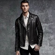 John Varvatos Collection Biker Leather Jacket. Size Eu48 Usa 38. Killer Jacket. Brand New With Tags. None Of Those Extra Useless Zippers. Leather Is Buttery Soft As Expected From A $2298 Jacket. Fit Is Slim. Amazing Jacket. Leather Jacket With Dress, Jacket With Dress, Biker Leather Jacket, Leather Jacket Style, Biker Leather, John Varvatos, Jacket Style, Mens Jackets, Jackets & Coats