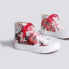 Elevate Your Style with a Touch of Mythical Charm in our Kitsune Girl High Top Shoes! 🦊👟 🌟 Mystical and Enchanting: These high top shoes are perfect for adding a touch of kitsune girl magic to your ensemble. Ideal for those who appreciate the allure of mythology and style. ✨ Superior Quality: Crafted with precision to ensure top-notch quality. Designed for a comfortable fit and featuring a kitsune girl design with a hint of mystery. 💫 Versatile and Stylish: These shoes elevate your style, ma Red Lace-up High-top Sneakers For Spring, Red High-top Canvas Shoes For Spring, Cute White High-top Sneakers For Spring, Cute High-top Sneakers With Round Toe For Spring, Cute Spring High-top Sneakers With Round Toe, Red High-top Sneakers With Round Toe For Spring, Red High-top Sneakers For Spring, Spring Red Lace-up High-top Sneakers, White Sole High-top Sneakers