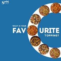 the cover of what is your favorite topping?, with images of pizzas arranged in a circle