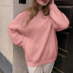 Autumn Winter Warm Knitted Cashmere Sweaters Women Loose Causal Fashion Sweater Soft Basic White Lady Knitwear Jumper New Women Sweaters Winter, Professional Wardrobe, Cashmere Sweater Women, Long Sleeve Jumper, Collars For Women, Winter Clothing, Sweater Material, Pullover Sweater Women, Solid Clothes