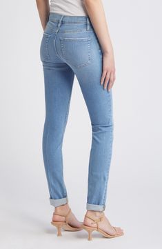 Slimmed down for a tailored fit, these boyfriend jeans combine London-derived style with the quality of the LA denim industry. 29" inseam; 12" leg opening; 9 1/2" front rise; 14" back rise (size 29) Zip fly with button closure Five-pocket style 63% organic cotton, 27% cotton, 5% recycled polyester, 5% elastane Machine wash, dry flat Made in Turkey Slim Fit Straight Bottoms For Spring, Spring Slim Fit Straight Bottoms, Slim Fit Straight Leg Jeans For Spring, Spring Slim Fit Straight Leg Jeans, Fitted Straight Jeans For Spring, Slim Fit Spring Jeans With Standard Cut Leg, Spring Slim Fit Jeans With Standard Cut Leg, Slim Fit Jeans With Five Pockets For Spring, Spring Slim Fit Jeans With Five Pockets