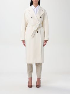 Coat MAX MARA Woman color White Coat For Woman, Max Mara Coat, White Coat, Wool Blend Coat, Fleece Coat, White Brand, Outerwear Coats, Max Mara, Primavera Estate