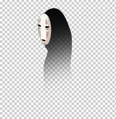 a person with a mask on their face and long hair, in the shadows transparent background