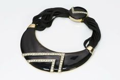 Luxury Black Enamel Statement Necklace, Wallis Simpson, Dark Jewelry, Best Of Luck, Belt Jewelry, Luck Charm, Enamel Necklaces, Necklace Vintage, Contemporary Jewelry