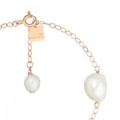 BRACELET - Bead chain bracelet pearl | Ginette NY Elegant Pearl Pendant Bracelet, Elegant Baroque Pearl Bracelet With Pearl Charm, Luxury Baroque Pearl Jewelry With Oyster Bracelet, Elegant Baroque Pearl Bracelet Jewelry, Formal Baroque Pearl Drop Bracelet, Elegant Bracelet With Baroque Pearl Charm, Luxury Baroque Pearl Bracelet In Pearl White, Luxury Baroque Pearl Bracelet As Gift, Luxury Baroque Pearl Bracelet For Gift