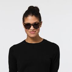 J.Crew: Cabana Oversized Sunglasses For Women Wire Frame Sunglasses, Chocolate Clothes, Subtle Cat Eye, Best Sunglasses, Top Sunglasses, Colorful Frames, Sunglass Chain, Heart Sunglasses, Crew Clothing