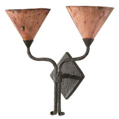 Stone County Ironworks 18 904-451 Cedarvale Iron Double Wall Sconce w/ Copper Shade Copper Uses, Blacksmith Forge, Copper Accents, Old Tools, Pot Rack, Chalk White, Back Plate, The Hard Way, Iron Wall