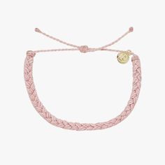 Pura Vida braided light pink bracelet with Pura Vida charm Costa Rica Pura Vida, Dream Things, Jewelry Accessories Ideas, Braided Bracelet, Birthday List, Birthday Wishlist